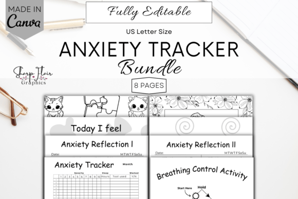 Anxiety Tracker Bundle Canva Template: A Strategic Tool for Mental Clarity and Productivity