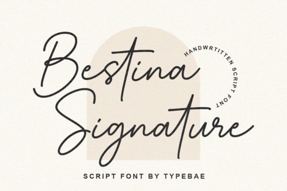 Bestina Signature: Elevating Design with Delicate Handwritten Elegance