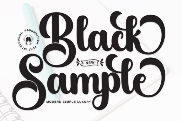 Black Sample: A Modern Homage to Classic Calligraphy