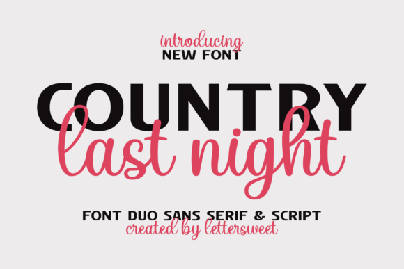 Country Last Night Duo: A Modern Typography Guide
