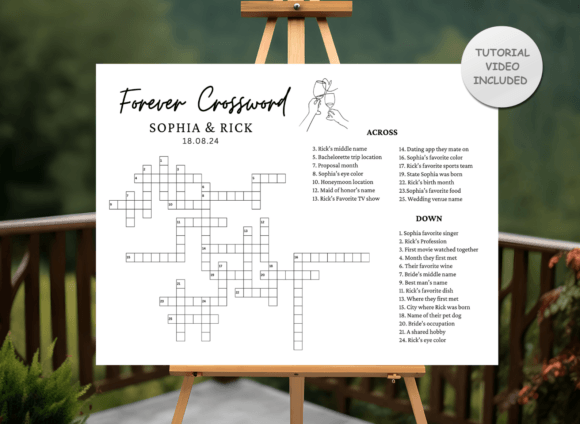 Custom Crossword Puzzle Wedding Template: A Creative Tool for Memorable Celebrations