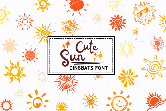 Cute Sun: A Radiant Dingbats Font for Creative Projects