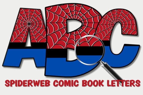 Evaluating the Spiderweb Comic Book Alphabet PNG Set for Design Projects