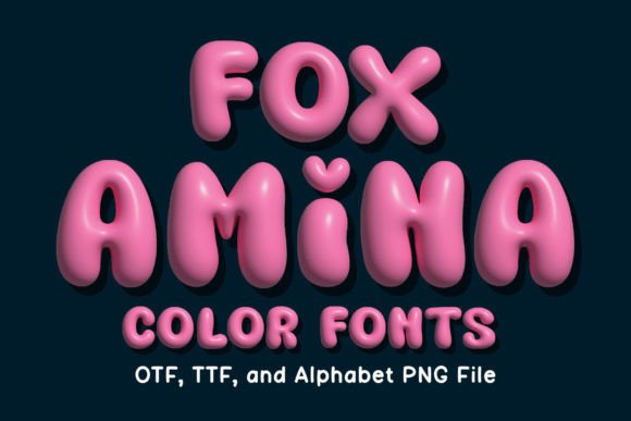 Fox Amina: A Cute Color Font for Warm Designs