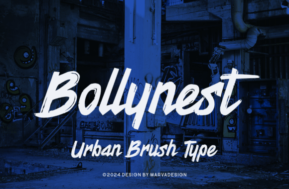 Introducing Bollynest: The Edgy Street Art Typeface for Modern Design