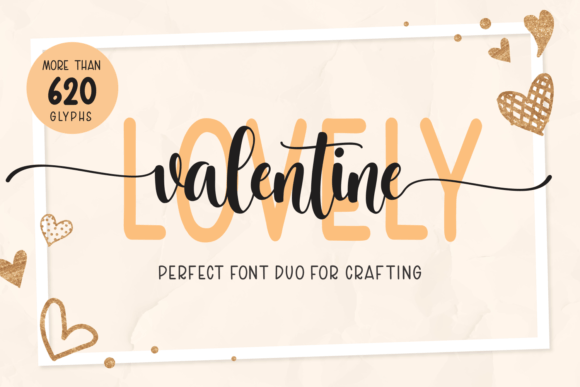 Lovely Valentine Duo: A Charming Typography Pair