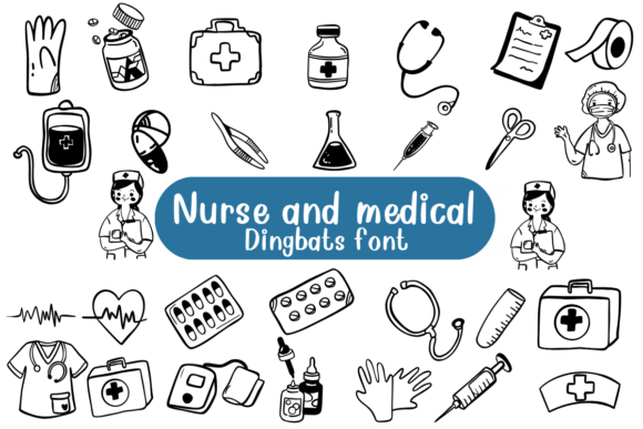 Nurse and Medical Dingbat Font Guide
