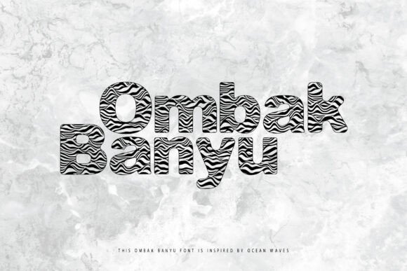 Ombak Banyu: A Bold, Striped Font for Wildly Creative Designs
