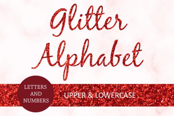 Red Glitter Alphabet Letters Numbers: Elevating Digital Designs with Sparkle