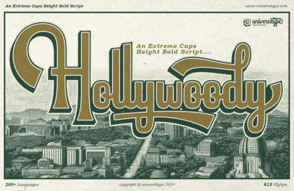 UT Hollywoody: A Premium Display Font for Timeless Glamour